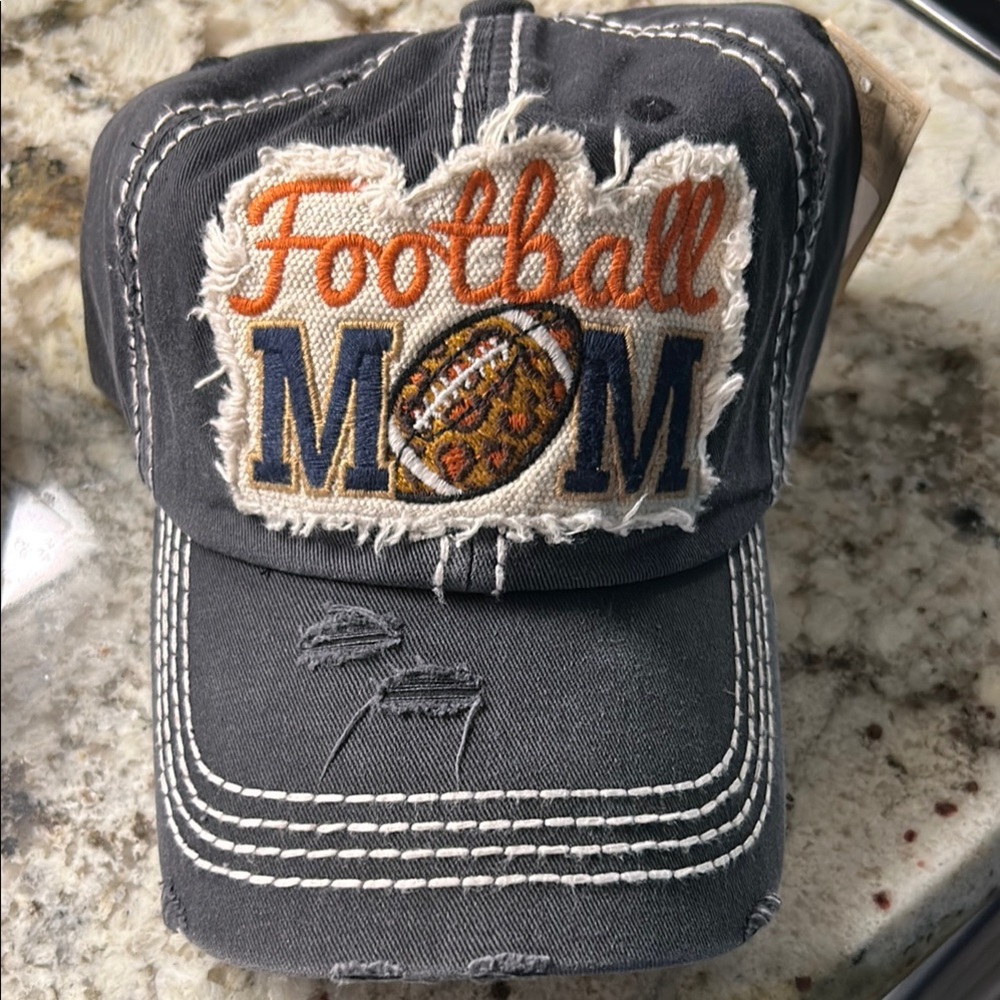 Football Mom Distressed Cap